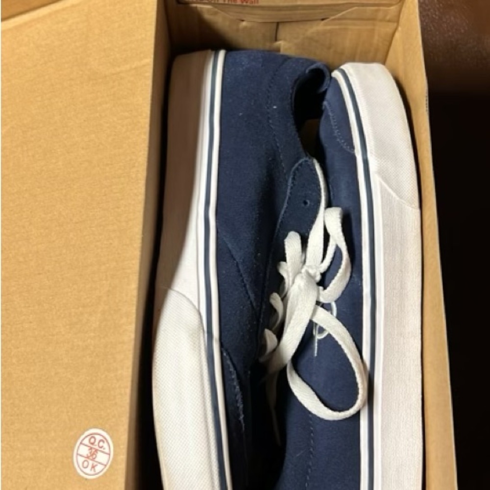 Vans Navy Blue and White Sneakers